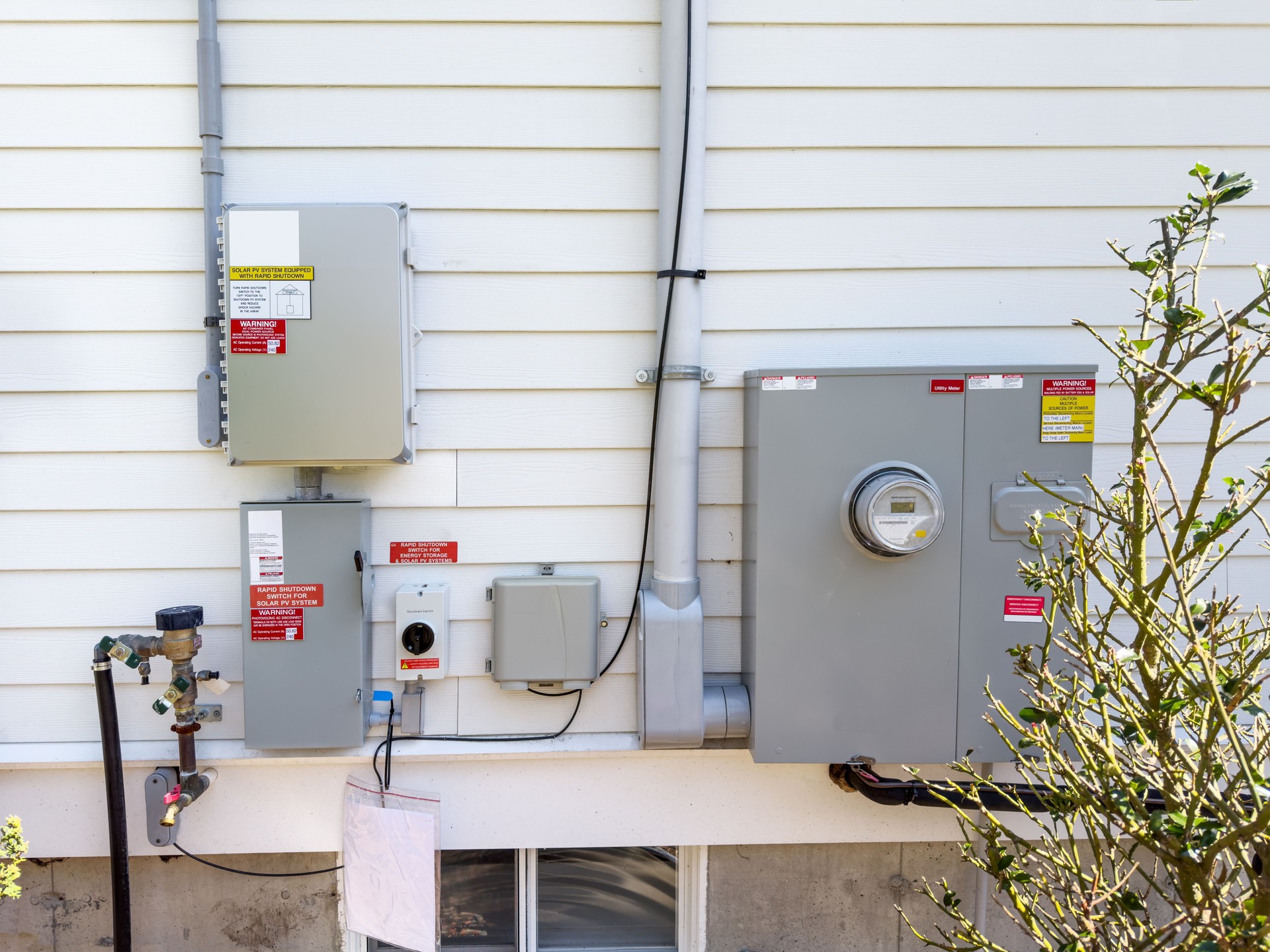 Electric meter area after solar iinstallation